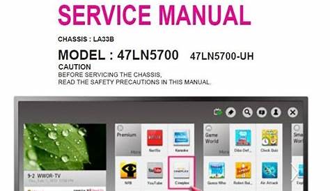 LG 47LN5700-UH Smart LED TV Service Manual + Schematics
