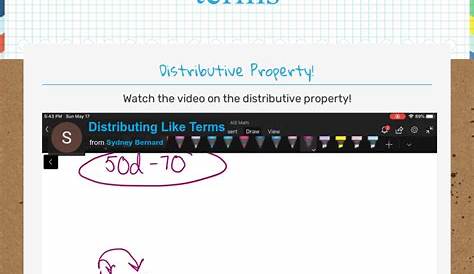 20++ Combining Like Terms And Distributive Property Worksheet