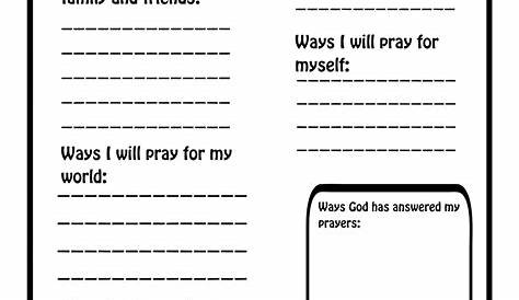 Printable Prayer Journal Template