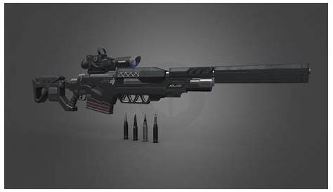 Futuristic Sci-Fi Sniper - 3D model by Harikrishnan R (@47fortyseven