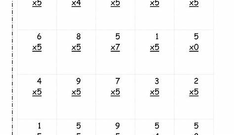 Free Printable 5 Times Tables Worksheets - Free Printable Templates