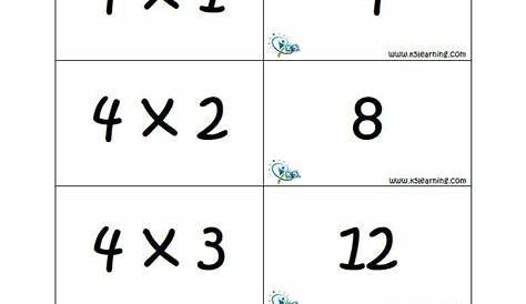 Multiplication Flash Cards Printable - Free Printable