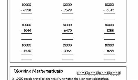 subtraction within 1000 worksheets