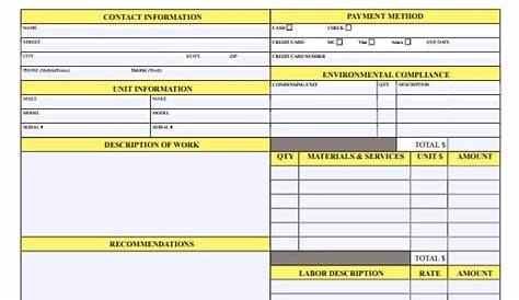 Hvac Quote Template Excel