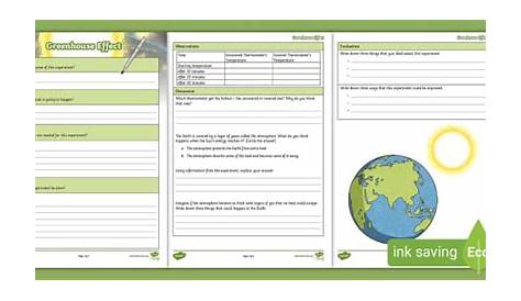 Greenhouse Effect Activity Sheet | Experiment | Twinkl
