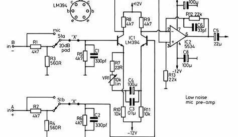 Microphone Preamp Circuit Diagram