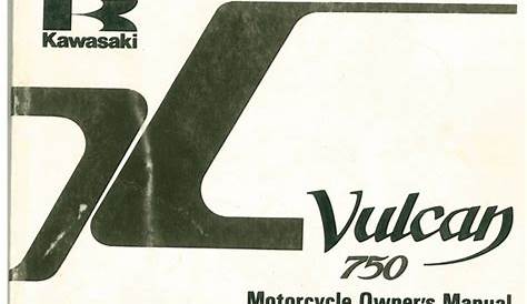 Used 1991 Kawasaki VN750 Vulcan Motorcycle Owners Manual