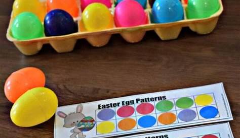 FREE Easter Egg Pattern Activities for Preschoolers