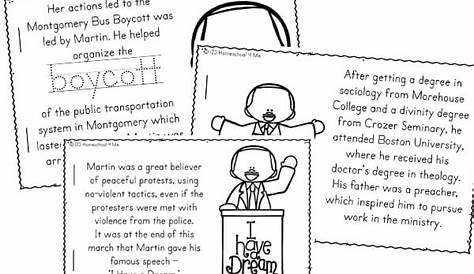 Martin Luther King Jr for Kids Printable Reader to Color and Learn