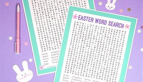 word search for easter printable