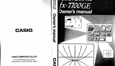 CASIO FX-7700GE OWNER'S MANUAL Pdf Download | ManualsLib