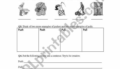 Forces, pushes and pulls - ESL worksheet by lisa8b