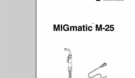 MILLER MIGMATIC M-25 OWNER'S MANUAL Pdf Download | ManualsLib
