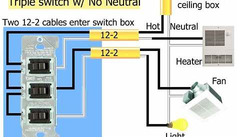 wiring diagram for bathroom fan and light