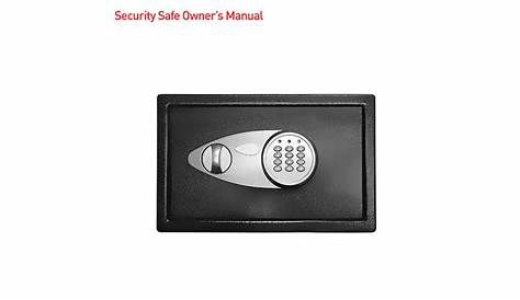 SentrySafe X055 Digital Security Safe User Manual