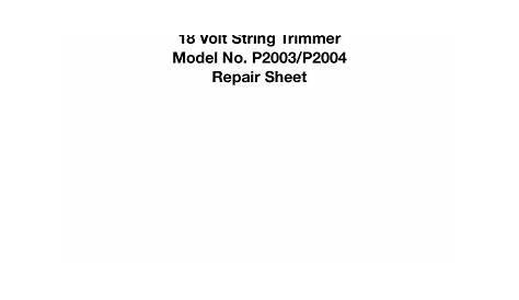 RYOBI P2030 Owner Manual | Manualzz