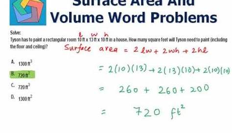 Surface Area and Volume Word Problems - YouTube