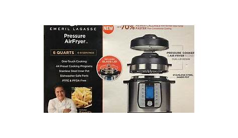 Emeril Lagasse Pressure Cooker, Air Fryer, Steamer & All-in-One Multi