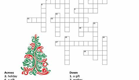 Christmas Crossword Puzzles - Best Coloring Pages For Kids