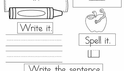 fun sight word worksheets