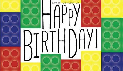 Lego Birthday Card Lego Theme Party by SapphireNineDesign | Lego