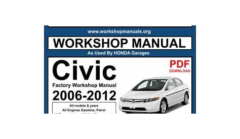 Honda Civic 2006-2012 Workshop Repair Manual Download PDF