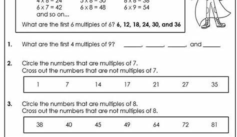 Worksheets On Multiples And Factors | Factors and multiples, Worksheets