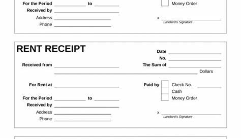 Tenant Rent Receipt Template | EmetOnlineBlog