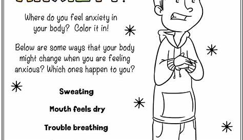 printable worksheets for kids with anxiety