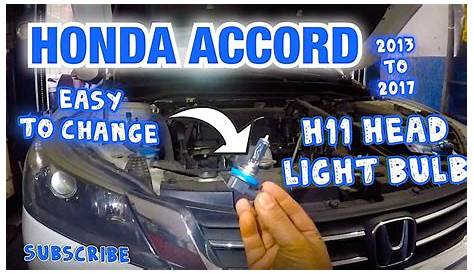How to replace head light bulb on Honda Accord 2013 2017 - YouTube