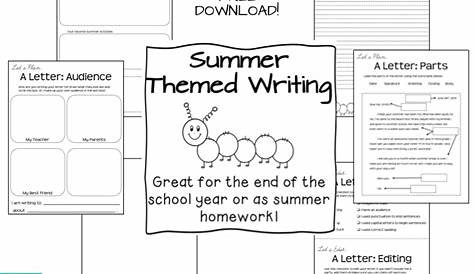 End of the Year Writing Worksheets | Speechy Musings
