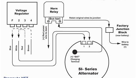 alternator wiring diagram with voltage regulator