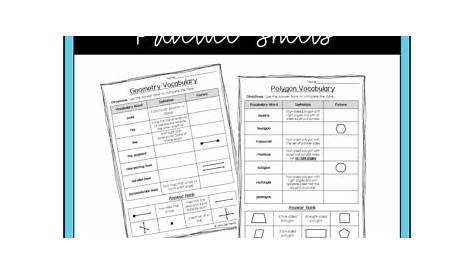 geometry vocabulary worksheets