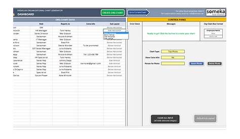 Excel Organizational Chart Maker | Dynamic Template with Photos