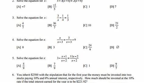 10+ College Algebra Worksheet Templates – Free Word & PDF Documents