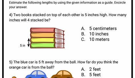 Measurement and Data: Estimating Length 2.MD.3 Facts & Worksheets