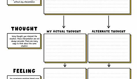 17 Best Images of Cognitive Behavioral Thought Worksheets - Cognitive Behavioral Therapy