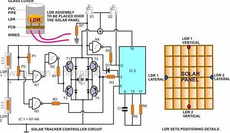 dual axis solar tracker circuit diagram