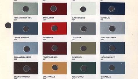 Mercedes-Benz Paint Chart Color Reference