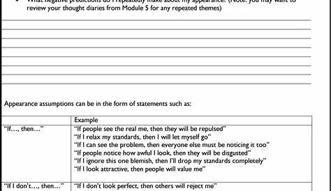 Printable Mental Health Worksheets For Adults - Lexia's Blog
