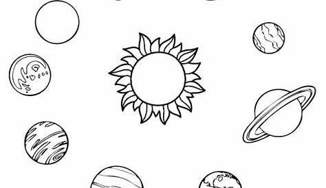 solar system printable coloring