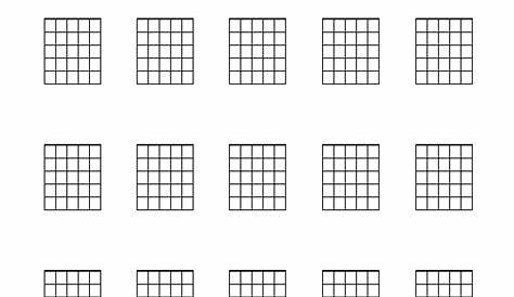 Blank Guitar Chord Diagrams