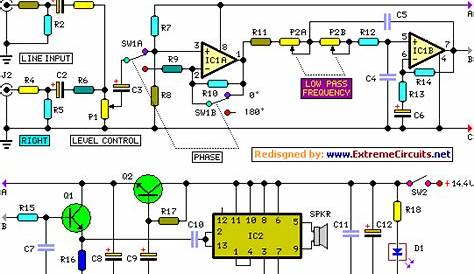 50 watt subwoofer amplifier circuit diagram