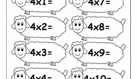 Multiplication Worksheets 4s - Free Printable