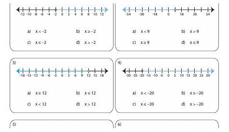 inequalities 6th grade worksheets