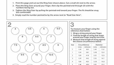 Ring Size Chart - 7 Free Templates in PDF, Word, Excel Download