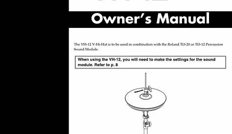 ROLAND VH-12 OWNER'S MANUAL Pdf Download | ManualsLib