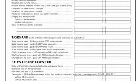 Itemized Deductions Spreadsheet Printable Spreadshee Itemized