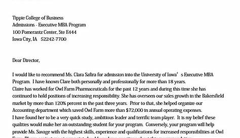 sample recommendation letter for accounting students