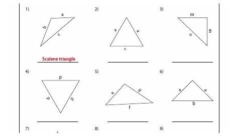 identifying triangles worksheets answers